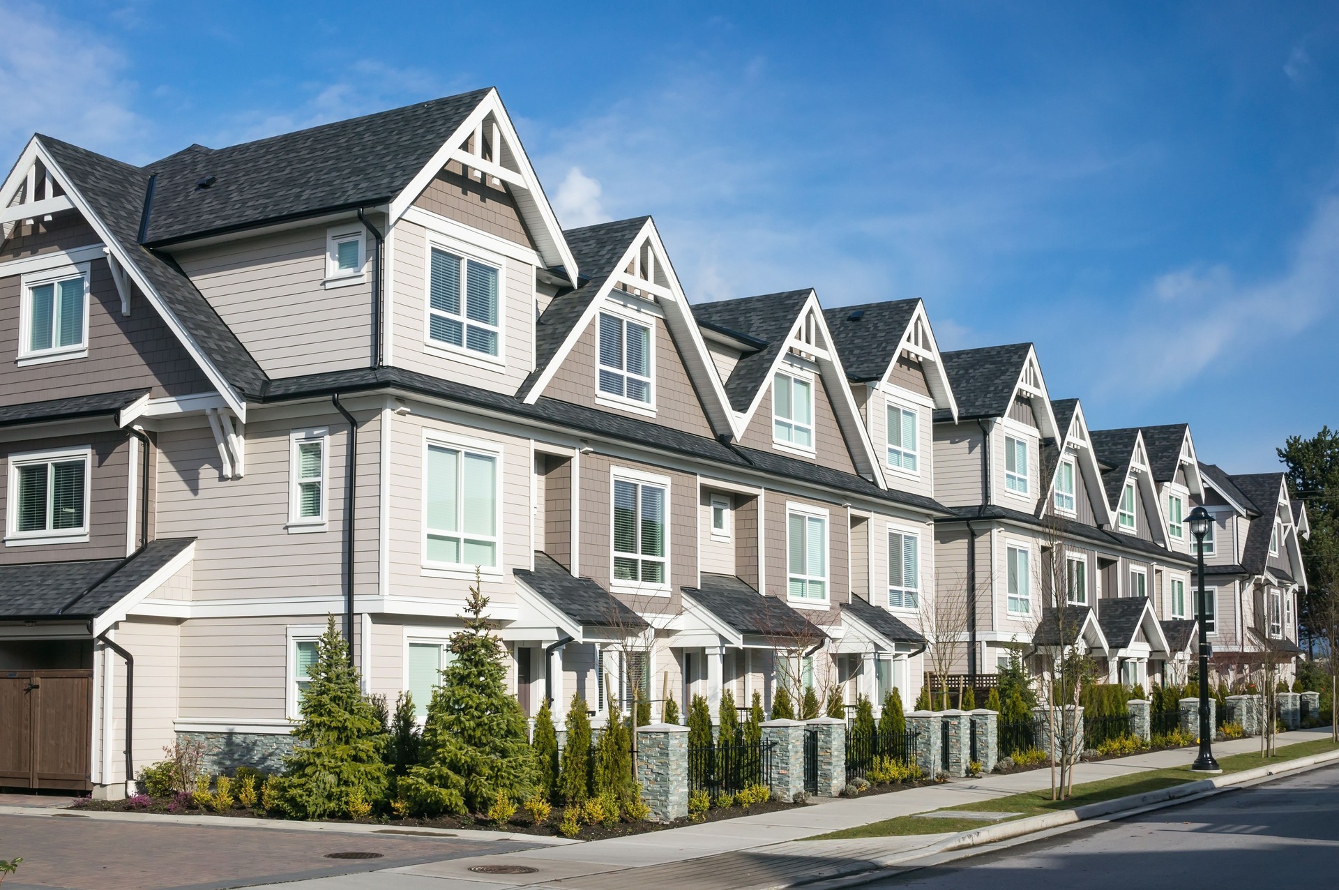Modern townhouse complex